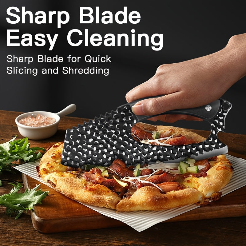 Butcher Knife Non-Stick Blade with Non-Slip Ergonomic Handle – Sharp Heavy-Duty Meat Cleaver with Built-In Bottle Opener & Hanging Loop for Kitchen & BBQ