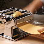 Manual Pasta Maker Machine Stainless Steel – 9 Adjustable Thickness Settings Noodle Cutter for Spaghetti, Fettuccine, Lasagna & Dumpling Wrappers, Durable Kitchen Tool