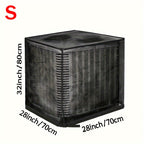 AC Cover Outdoor Heavy Duty Central Air Conditioner Unit Cover Breathable Mesh Adjustable Buckle Straps Debris Bug Leaf Rain Snow UV Protection Residential Commercial XS S M L