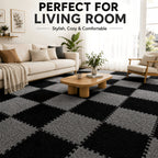 19-Piece Interlocking EVA Foam Floor Tiles – Soft, Washable, Non-Slip Puzzle Floor Mat for Bedroom, Living Room, Playroom & Pet Area (8 Colors)