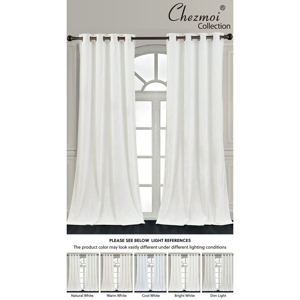 Luxury Distressed Crushed Velvet Curtains - 4-Piece Set (2 Panels + 2 Tiebacks), Grommet Top, Room Darkening | 10 Colors, 3 Sizes
