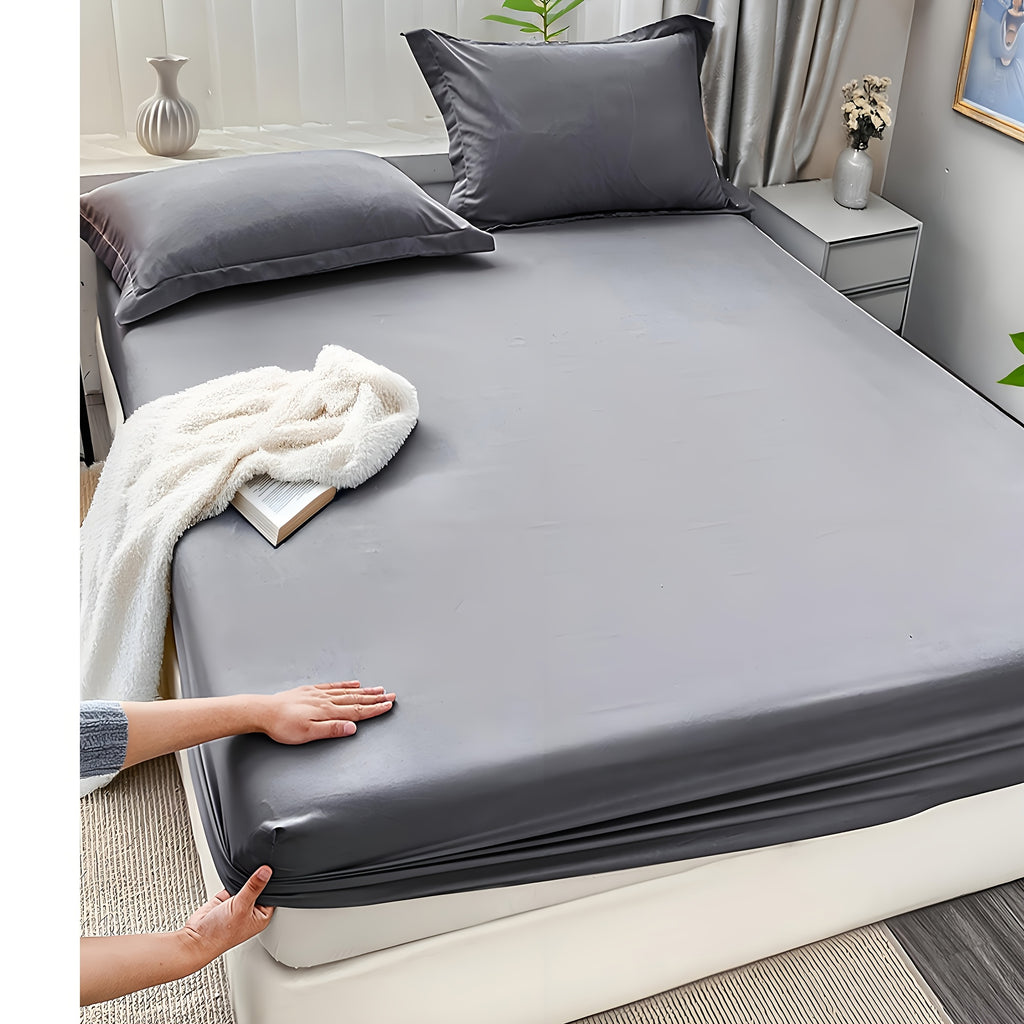 Fitted Sheet Set 3 Piece Solid Color – Soft Breathable 14" Deep Pocket Bed Sheet with 1 or 2 Pillowcases, All Season Machine Washable Bedding, Great Gift for Any Bedroom
