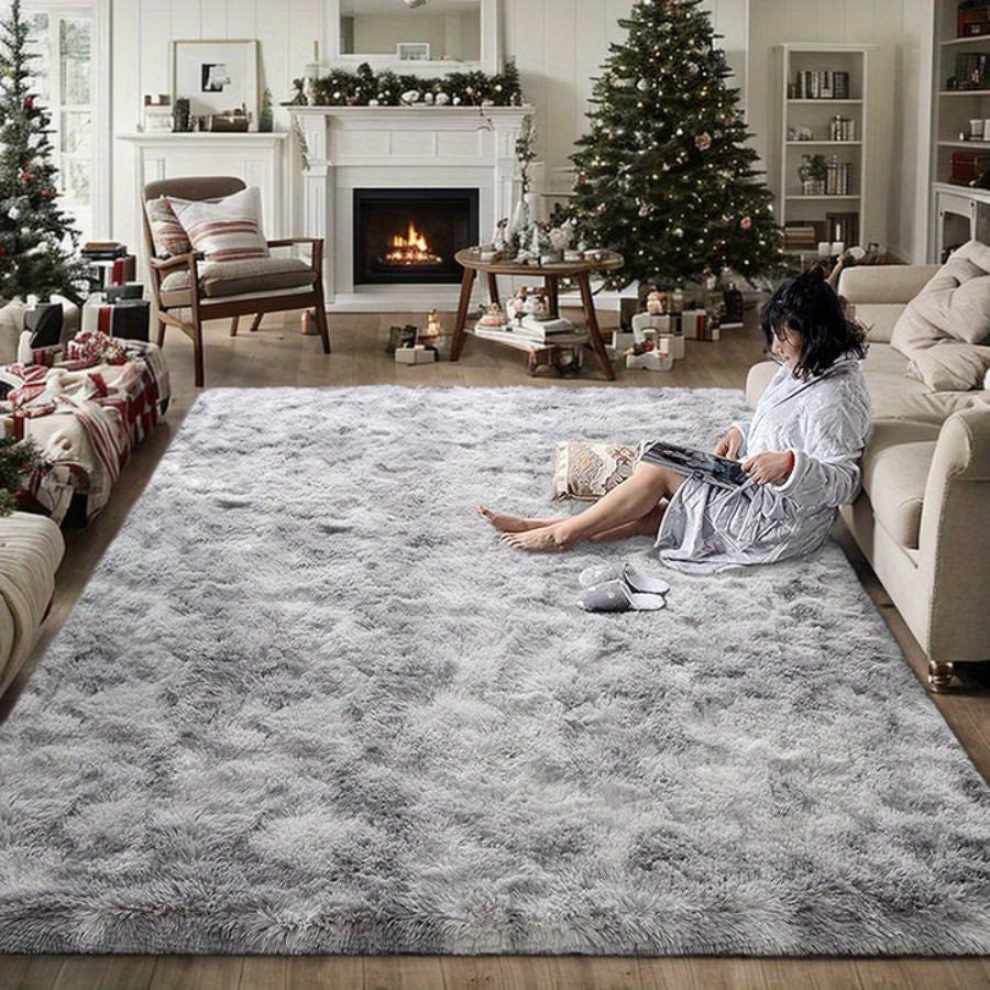 Plush Soft Long-Haired Area Rug – Machine Washable Warm Shaggy Carpet for Bedroom, Living Room, Kitchen & Bathroom, Multiple Colors, 5x8ft or 6x9ft
