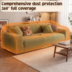 Sofa Slipcover with Skirt – Stretch Jacquard Full Coverage Couch Cover, Pet Proof Non-Slip Machine Washable, Fits 1 2 3 4 Seater Sofa for Living Room Bedroom, All Season Furniture Protector
