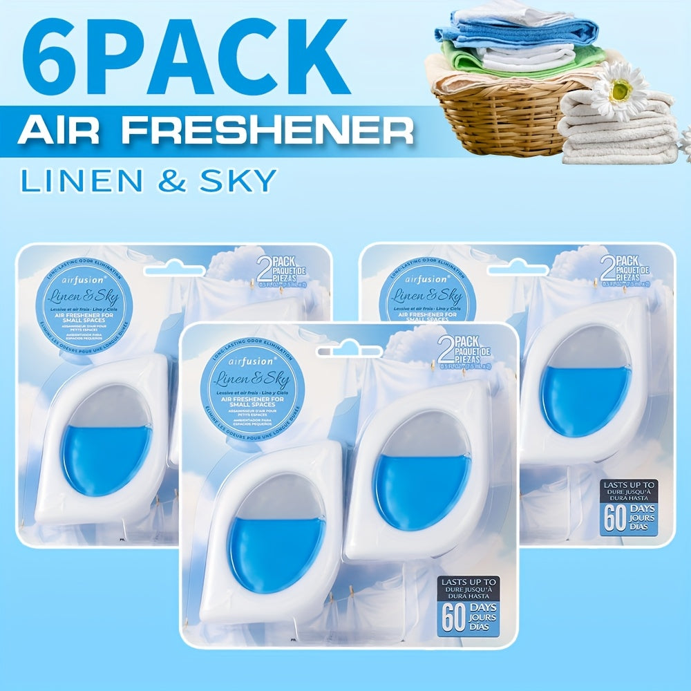 Small Space Air Freshener 2, 6 or 12 Pack – Odor Eliminator for Closets, Bathrooms & Pet Areas, 6 Scents, 0.25 fl oz Each Lasts Up to 30 Days, Fresh Scent Home Deodorizer