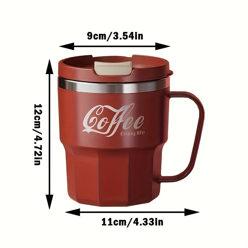Double Wall Insulated Stainless Steel Coffee Mug with Lid – Reusable Travel Cup for Hot & Cold Drinks, Dishwasher Safe, Multiple Colors – Perfect Gift for Office, Camping & Holidays