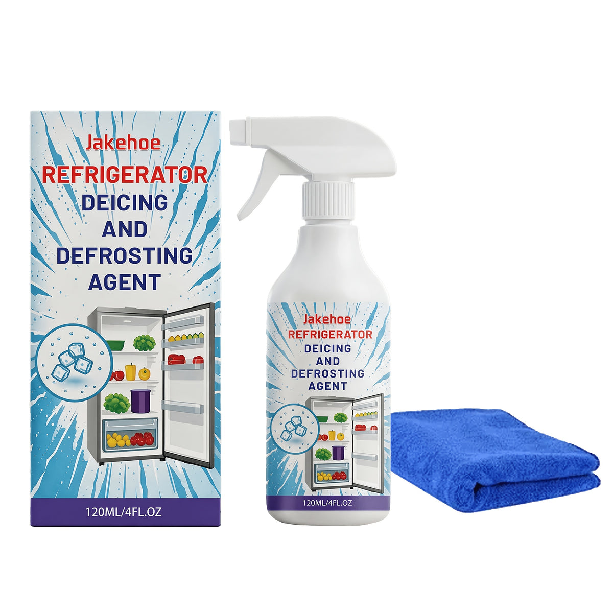 Freezer Defroster Spray 4.06oz Fast-Acting Refrigerator Deicer – Melts Thick Ice Instantly, No Scraping, No Residue, Safe for Home Fridge, RV & Travel Freezer Defrost Solution