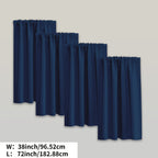 Blackout Curtains Rod Pocket 4 Panels - Thermal Insulated Room Darkening Noise Reducing Matte Drapes for Bedroom Living Room Office, 9 Colors 11 Sizes