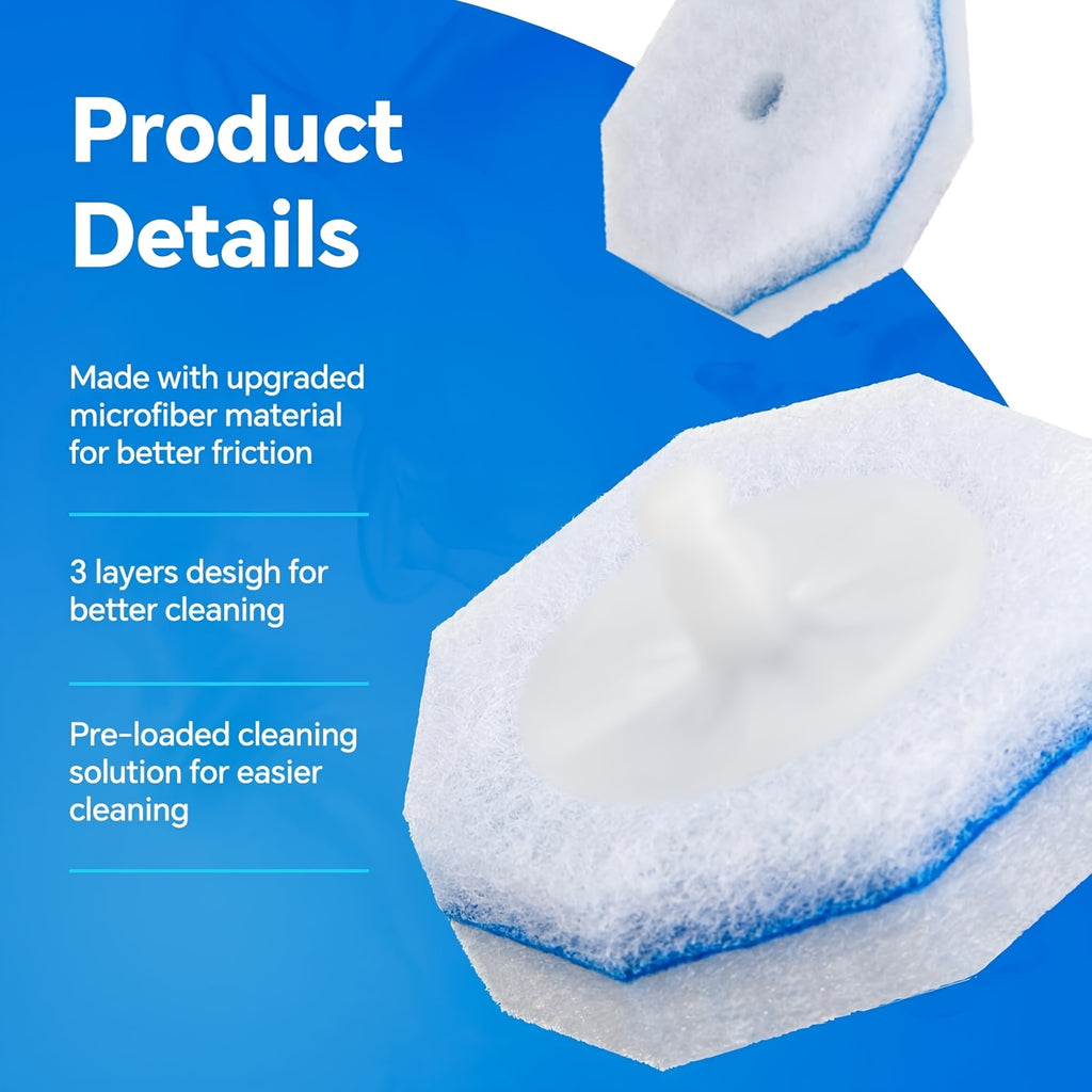 Disposable Toilet Brush Holder Set 50 Refill Heads 1 Wand 1 Wall-Mounted Storage Box Touchless Toilet Bowl Cleaning Kit for Bathroom Sink Bathtub