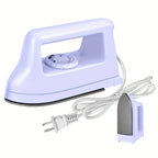 Compact Mini 400W Portable Heat Press with Charging Station – For T-Shirts, Footwear, Bags & Vinyl Projects, Travel & Home Use | Light Blue, Light Purple & White