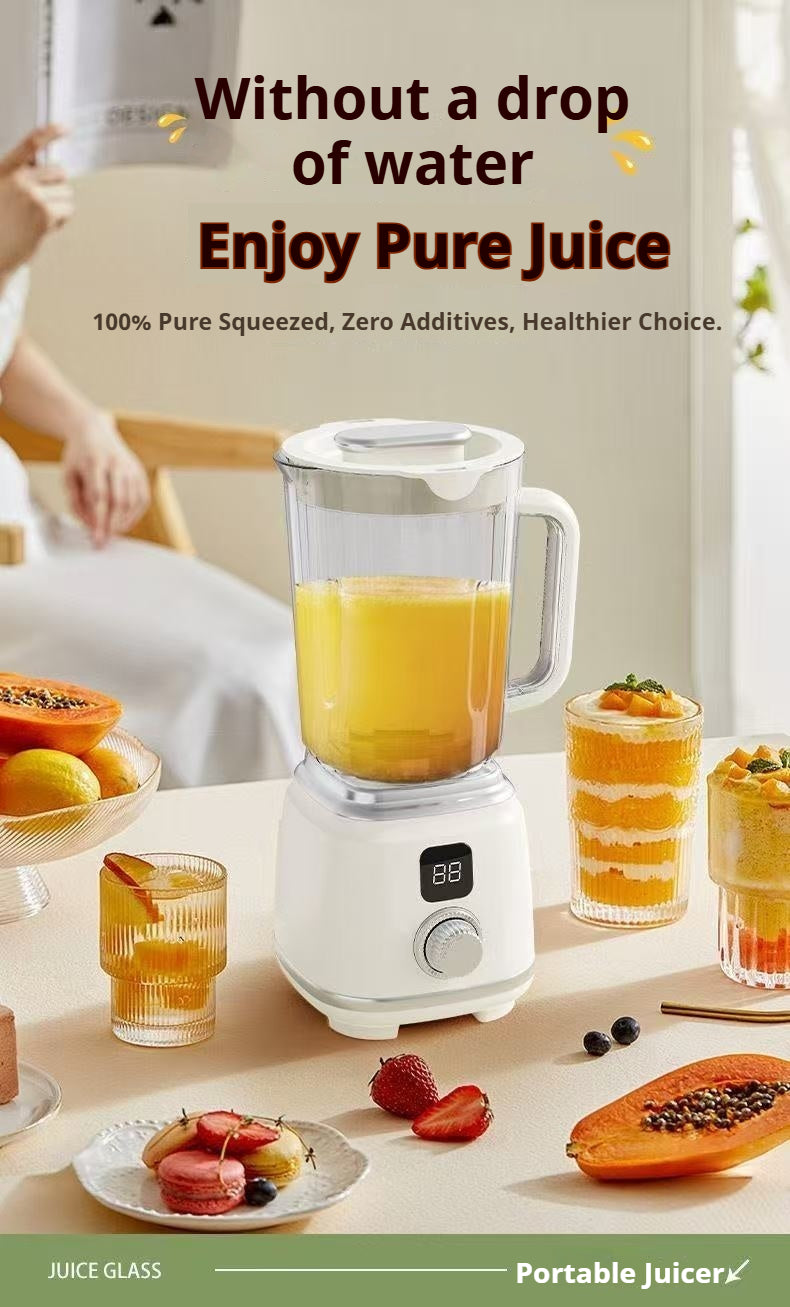 Portable Blender Cordless Personal Juicer 3000mAh - 10-Blade Smoothie Maker for Fruits & Vegetables, Dual Speed, Food Grade ABS, USB Rechargeable Mini Blender for Home Kitchen Travel Gym