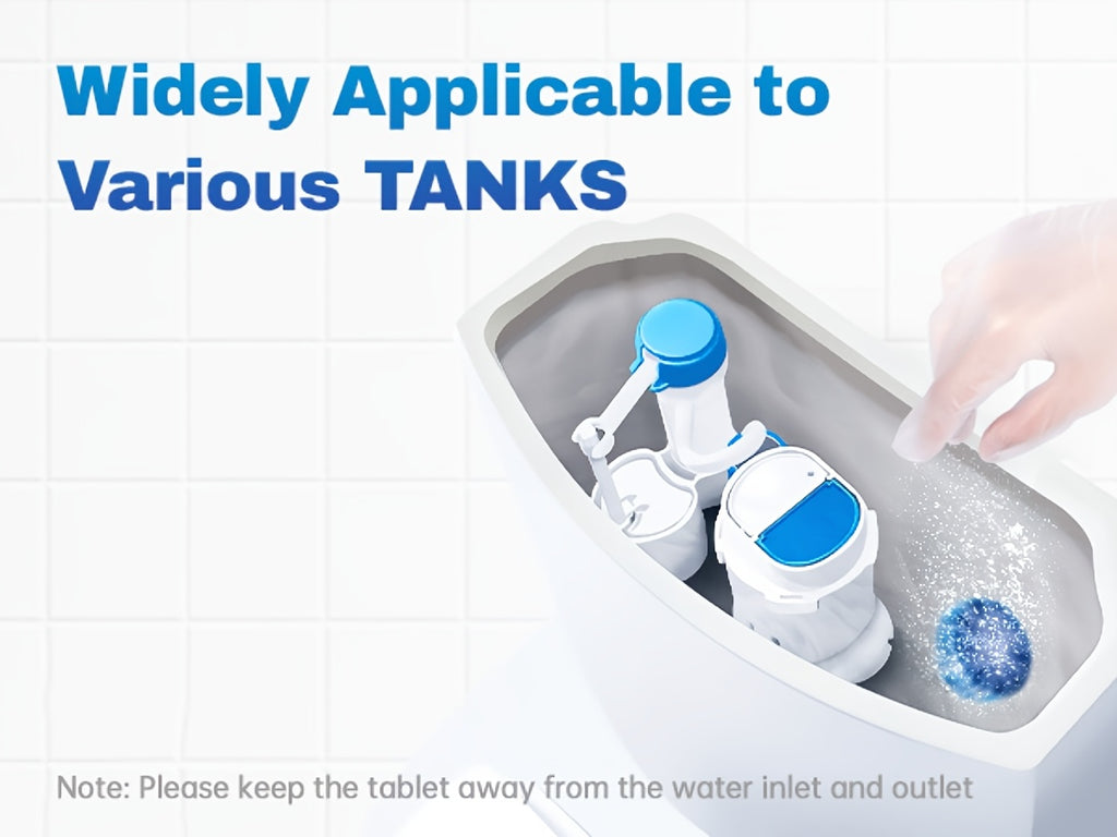 Blue Dissolve Toilet Tank Cleaning Tablets – 15-Day Long-Lasting Deodorizer, Stain Remover & Tank Cleaner | 20, 50 or 100 Count | Safe for Plastic & Porcelain