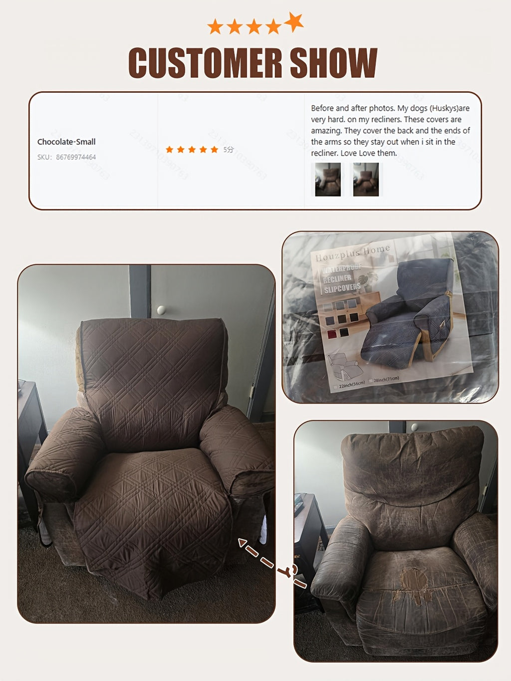 T-Cushion Armchair Cover Anti-Slip Double-Sided Design, Machine Washable Elastic Band Closure Chair Slipcover, Pet-Friendly All-Season Furniture Protector, Available in Small & Large – 8 Colors