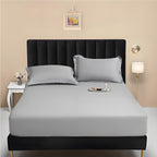 Fitted Sheet Set 3 Piece Solid Color – Soft Breathable 14" Deep Pocket Bed Sheet with 1 or 2 Pillowcases, All Season Machine Washable Bedding, Great Gift for Any Bedroom
