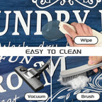 Non-Slip Laundry Room Rug Machine Washable - Rubber Backing Anti-Skid Standing Mat with Text Design for Laundry, Kitchen, Bathroom, Porch & Balcony – Comfort Floor Mat Home Decor