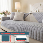 Short Plush Sofa Cover Soft Thick Pet Friendly All Season Sofa Protector Machine Washable for 1 2 3 4 Seater Living Room Bedroom Office Winter