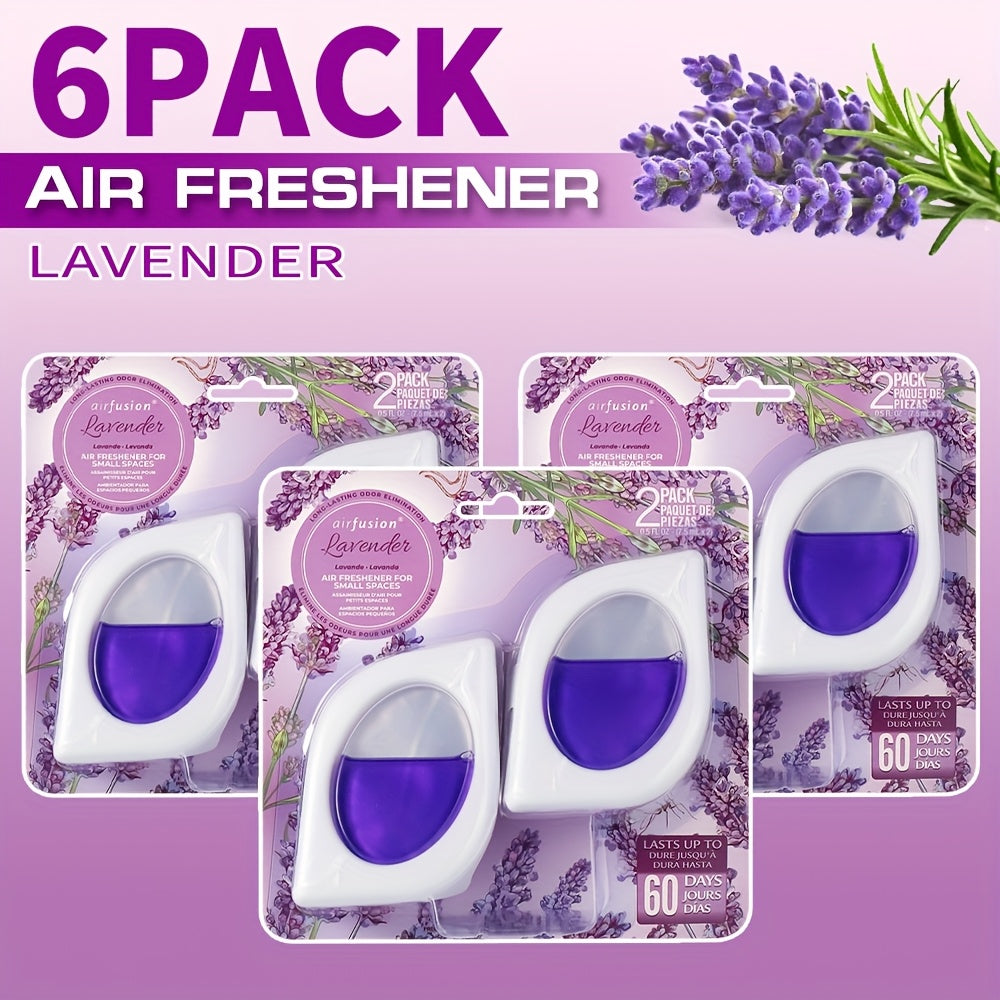 Small Space Air Freshener 2, 6 or 12 Pack – Odor Eliminator for Closets, Bathrooms & Pet Areas, 6 Scents, 0.25 fl oz Each Lasts Up to 30 Days, Fresh Scent Home Deodorizer