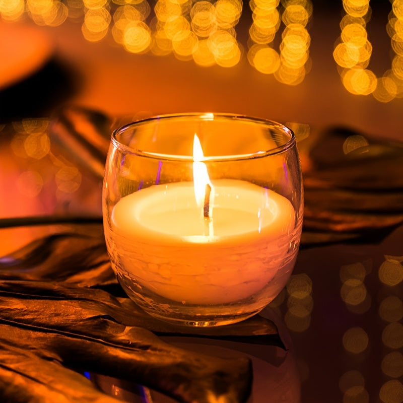 42-Pack Floating Small Candles - Natural Plant Wax Smoke-Free Tea Light Candles for Wedding, Meditation, Holiday, Pool & Spa, Stable Burning Low Melting Point
