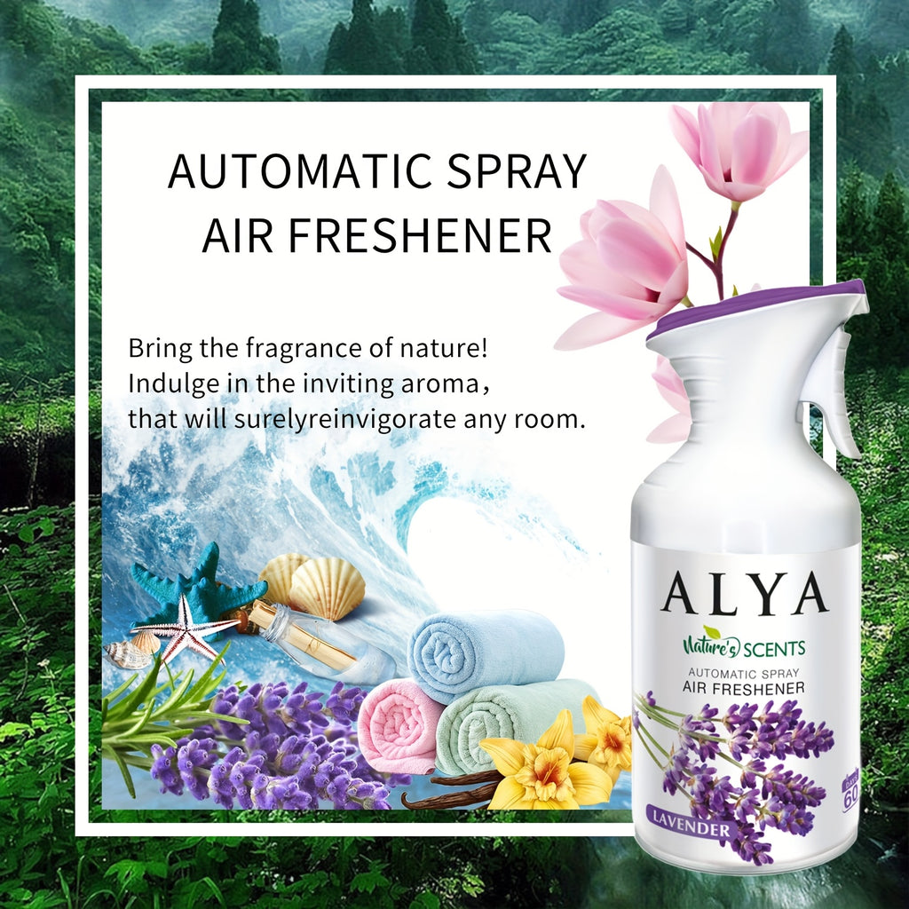 6-Scent Automatic Air Freshener Refills 8.45 oz – Lavender, Vanilla, Cool Linen, Ocean, Magnolia & Mixed Berries Odor Eliminator Spray for Home Bathroom Car Office Closet, 1pc or 4-Pack