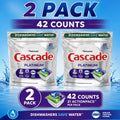 Dishwasher Pods 2-Pack 42 Total – 3-in-1 Action Pacs with Detergent, Rinse Aid & Shine Enhancer, Fresh Scent, No Pre-Rinsing Needed, 21 Count Each Pack