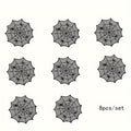 Halloween Spider Web Lace Round Placemats Black Polyester Table Mats for Dining Decor Spooky Party Supplies Set of 1 2 8 Pieces 12 Inch