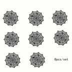 Halloween Spider Web Lace Round Placemats Black Polyester Table Mats for Dining Decor Spooky Party Supplies Set of 1 2 8 Pieces 12 Inch