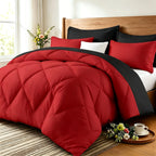 Quilt Set 3 Piece Lightweight Breathable Comforter with Pillowcases - Diamond Pattern Ultra-Fine Fiber Soft Bedding Set 42 Colors Twin Queen King Pinch Pleat