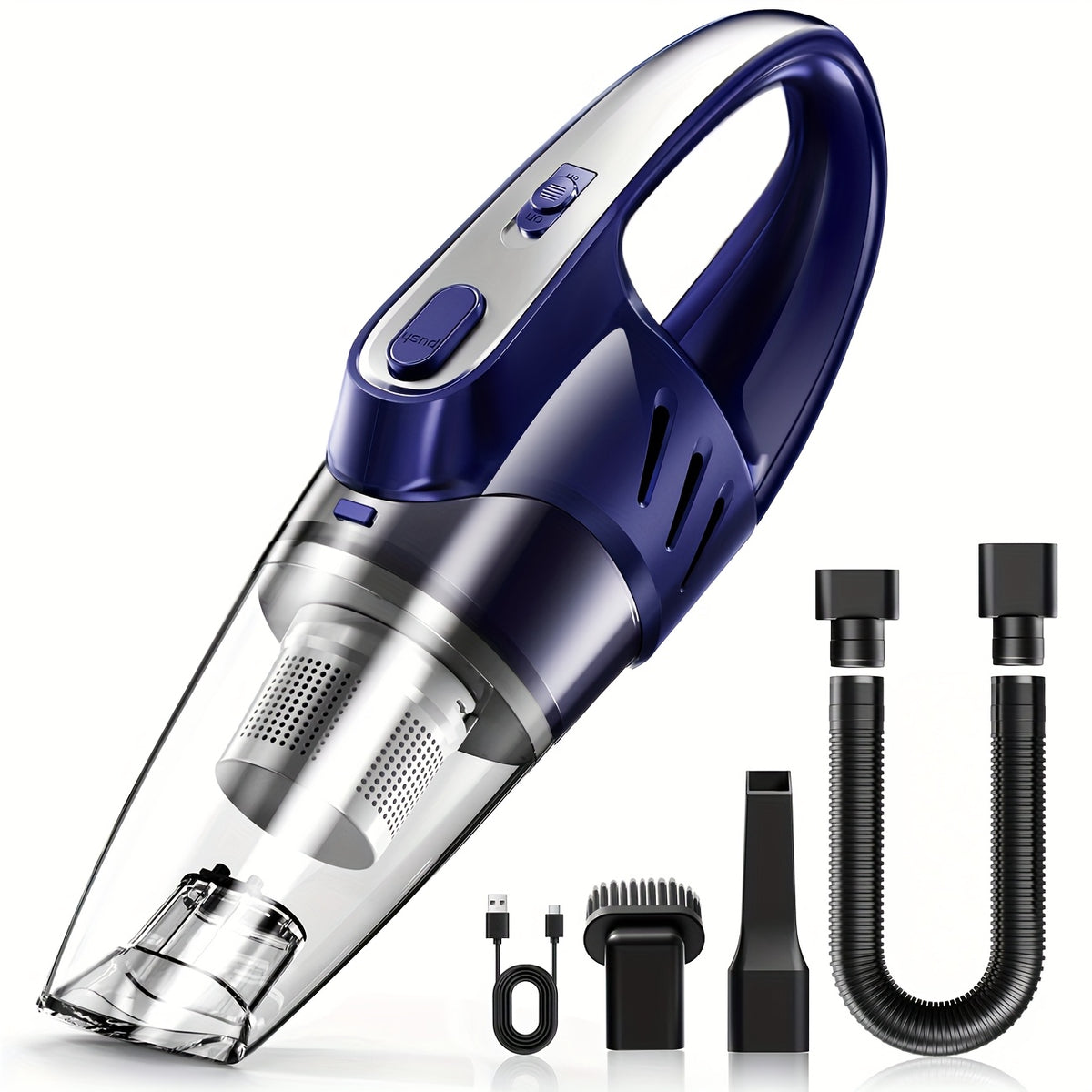 Cordless Car Vacuum Cleaner 6000PA Strong Suction Handheld Portable Rechargeable with 5 Accessories for Car Interior Home Pet Hair Cleaning Pink Gift for Women