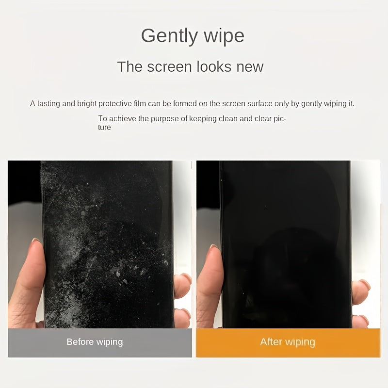 Screen Cleaner Spray Kit – Phone & Computer Screen Polishing Spray with Towel & Dust-Free Cloth for TV, Keyboard, Glasses & Camera