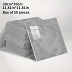 3D Marble Peel and Stick Wall Tiles 20/50pcs, Self-Adhesive Foam Wall Panels & Wall Stickers for Bathroom, Kitchen, Living Room & Bedroom Renovation, Easy to Cut & Clean, Grey Marble, Not Real Tile