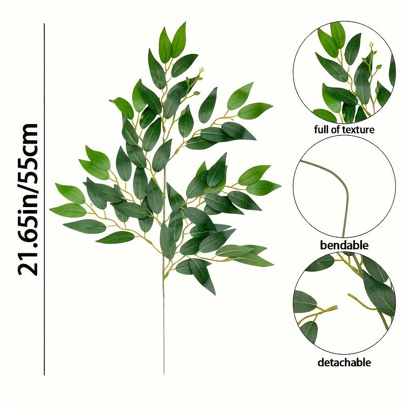 Artificial Bougainvillea Vine Green Leaves 12pcs Faux Italian Ivy for Hanging Wreaths Wedding Arches Bouquet Fillers Table Centerpieces Spring Home Seasonal Decor