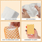 Pocket Tissues 100 Pack Bulk, Geometry Designed Individual Travel Tissue Packs, 3-Ply Soft Facial Tissues for Guests, Celebrations, Graduations, Weddings & Everyday Travel
