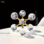Crystal Molecular Structure Decorative Sculpture - Geometric Desk Decor Ornament for Contemporary Home, Bedroom, Living Room and Office - Modern Art Crystal Craft Decoration