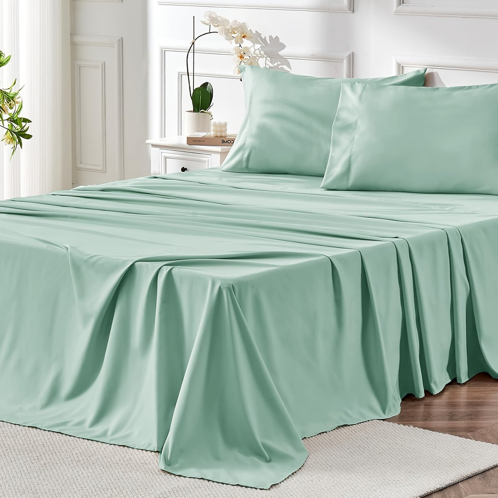 Luxury Microfiber Bed Sheet Set 4-Piece | Deep Pocket, Fade Resistant