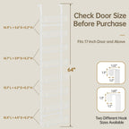 Over The Door Pantry Organizer Heavy Duty Metal – 6 or 8 Tier Door Mounted Storage Rack for Kitchen, Pantry & Spice Management, Holds 80 LBS