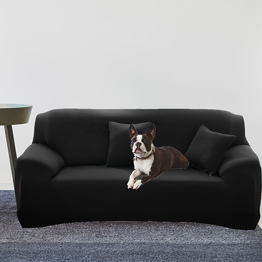 Printed L Shape Sofa Cover with Pillowcase – High Stretch Elastic Spandex Slipcover for 1 2 3 4 Seater Sectional, Pet Dog Furniture Protector for Living Room