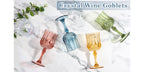 Shatterproof Vintage Champagne & Wine Glasses 48pcs – 7oz Unbreakable Plastic Goblets with Crystal Finish | Reusable Party Cups for Weddings, Outdoor Events & Celebrations | 6 Colors