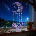 Handmade Moon Agate Tree Hanging Ornament – Boho Suncatcher Crystal Wall Decor | Birthday, Christmas & Holiday Gift for Mom, Friends & Her