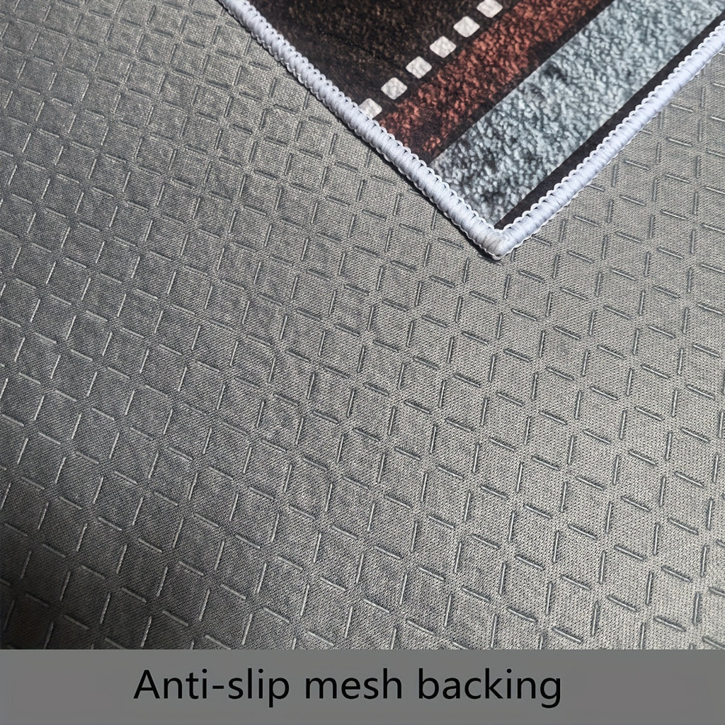 Classical Bohemian Luxury Flannel Rug Non-Slip Machine Washable – Vintage Plush Area Rug for Living Room, Bedroom & Home Decor – 4 Sizes Up to 78.7x116in