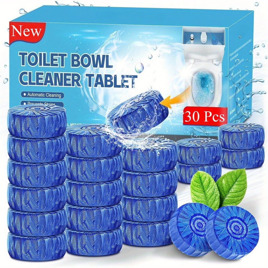 Automatic Toilet Bowl Cleaner Tablets 30-Pack – Long-Lasting Deodorizing In-Tank Tabs, Removes Tough Stains, Low Odor, Keeps Toilet Fresh & Hygienic