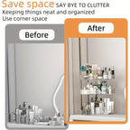 Corner Shower Shelf Bathroom Organizer with 2 or 3 Tiers - Space Saving Corner Storage Rack for Cosmetics, Toothbrush & Toiletries, Lightweight Caddy for Bathroom, Bedroom & Kitchen