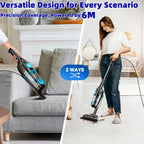 Corded Vacuum Cleaner Lightweight with Powerful Suction – 1L Dust Cup, 6-Stage Filtration, 90° Tilt, Self-Standing Design for Floors Stairs Carpet Hardwood Tile Pet Hair