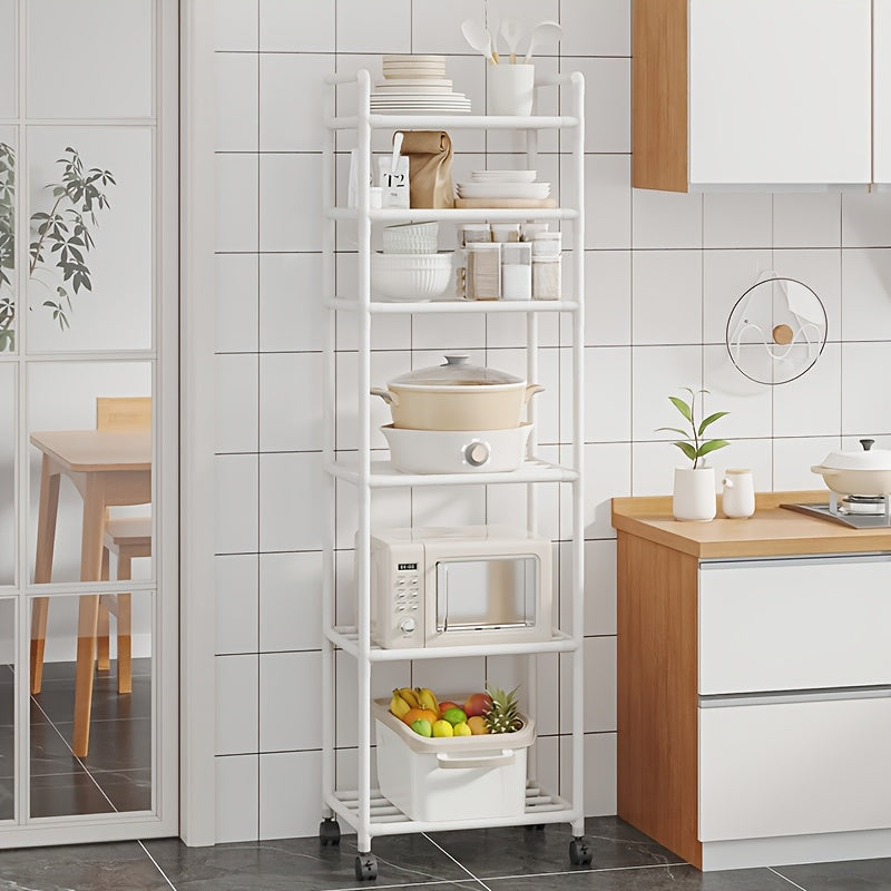 6-Tier Heavy-Duty Freestanding Storage Shelf with Leveling Feet – Stainless Steel Reinforced Shelving Unit for Pantry Kitchen Garage Workshop, Space-Saving Upright Rack, No Installation Required