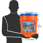 Ultra Fresh 6X Concentrated Liquid Laundry Detergent 5 Gallon with Pump, Up to 640 Loads HE Compatible All Machine Types, No Phosphates No Bleach, 4 Scent Options