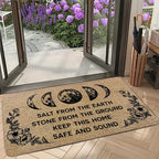 Halloween Witch Doormat Non-Slip Polyester Indoor Outdoor Floor Mat - Spooky Funny Witch Print for Front Door Entryway Porch, Halloween Home Decoration & Gift Idea