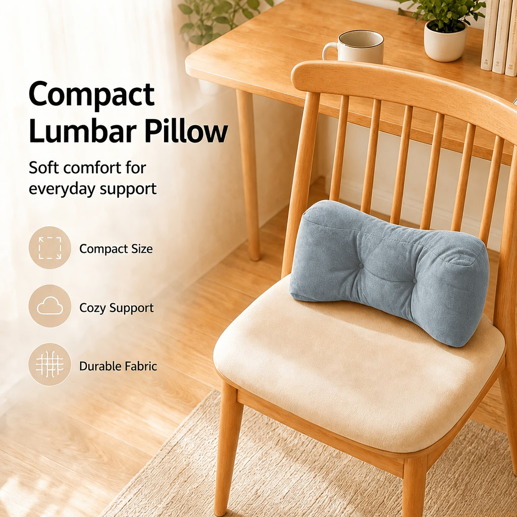 Lumbar Support Pillow Adjustable Back Cushion for Office Chair, Home, Travel & Student Dormitory – Machine Washable Ergonomic Lumbar Pillow Gift