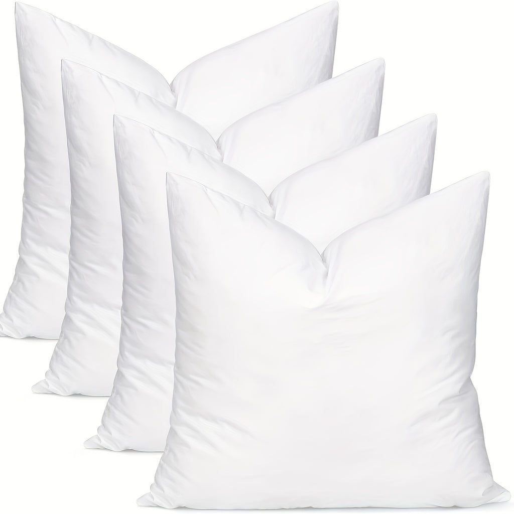 Pillow Inserts 4 Pack – Soft Durable Square Throw Pillow Cores for Living Room Bedroom Garden Outdoor Patio Car Cushions, Christmas & Mother's Day Gift