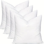 Pillow Inserts 4 Pack – Soft Durable Square Throw Pillow Cores for Living Room Bedroom Garden Outdoor Patio Car Cushions, Christmas & Mother's Day Gift