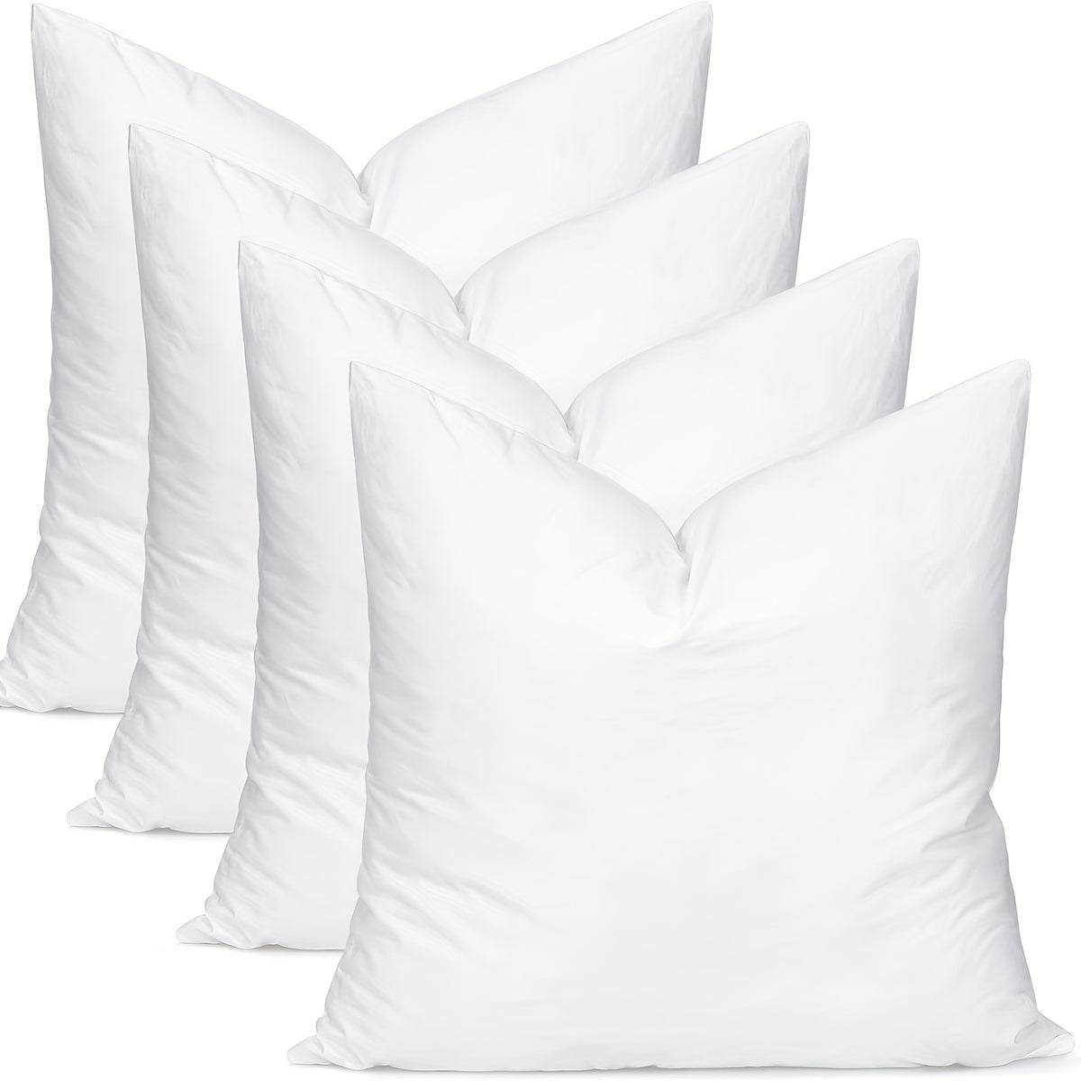 Pillow Inserts 4 Pack – Soft Durable Square Throw Pillow Cores for Living Room Bedroom Garden Outdoor Patio Car Cushions, Christmas & Mother's Day Gift