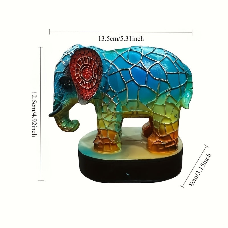 3D Elephant Night Light Retro Bohemian Animal Lamp, USB Powered Desk & Bedside Light – Home Decor Gift for Elephant Lovers